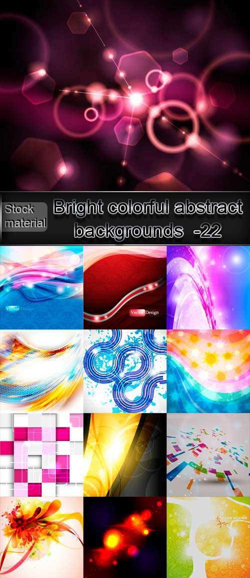 Bright colorful abstract backgrounds vector -22