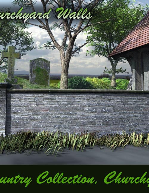 Churchyard and walls for poser 4+