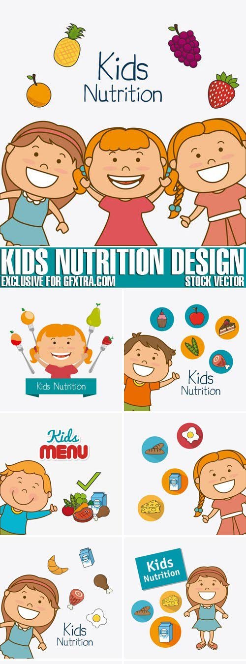 Stock Vectors - Kids nutrition design