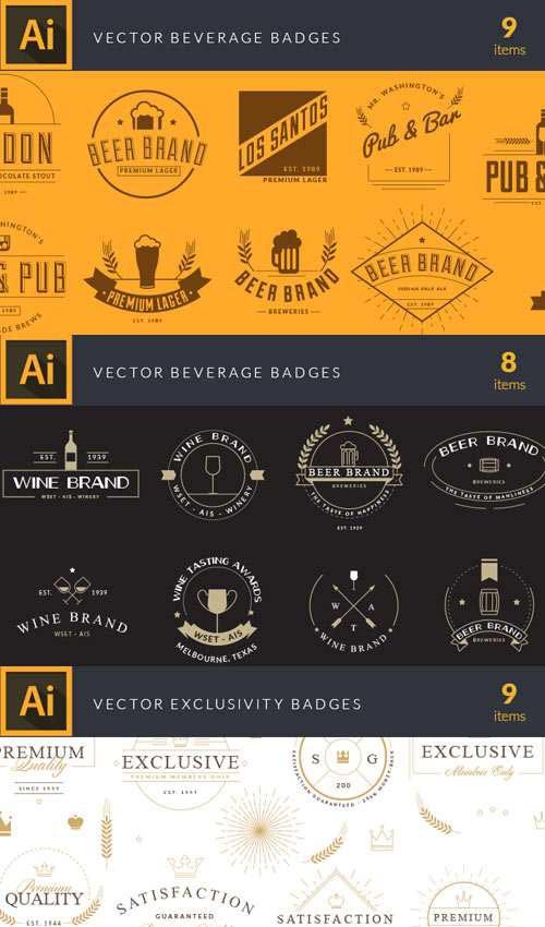 53 Brand-New Vector Badges