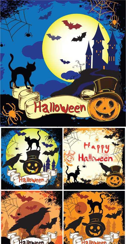 Halloween vector background illustration
