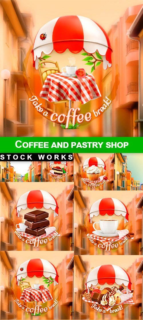 Coffee and pastry shop - 8 EPS