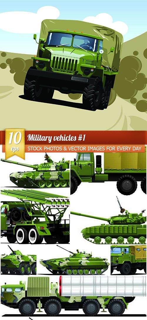 Military vehicles #1, 10 x EPS