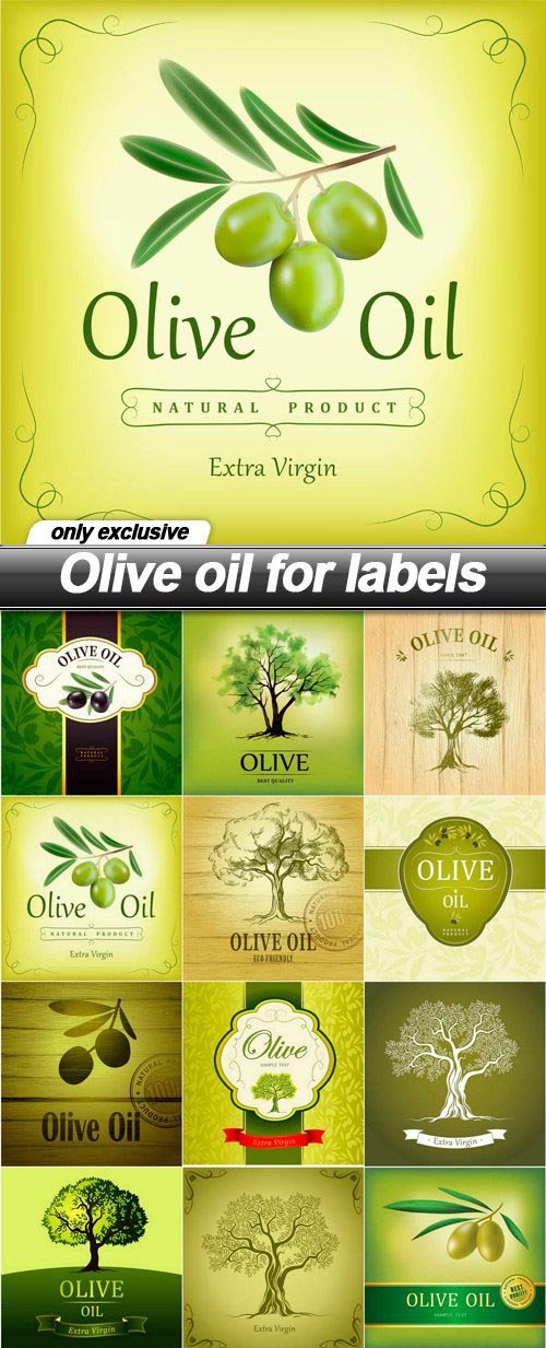 Olive oil for labels - 15 EPS