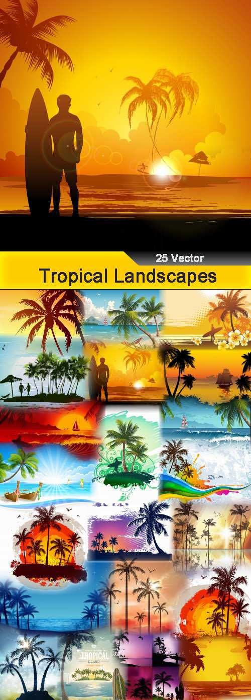 Tropical Landscapes - Vector Collection