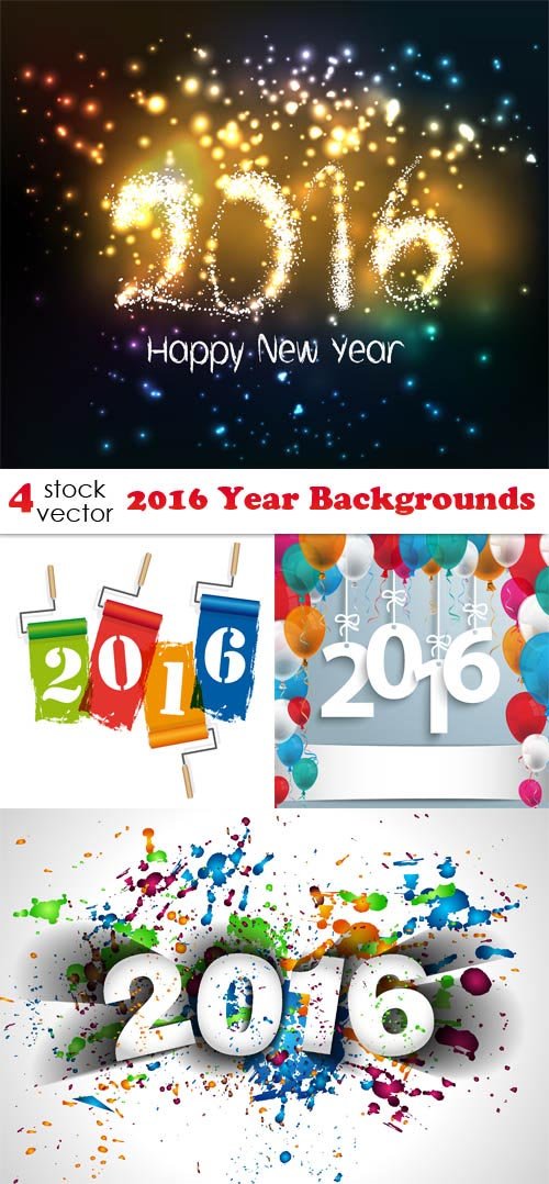 Vectors - 2016 Year Backgrounds