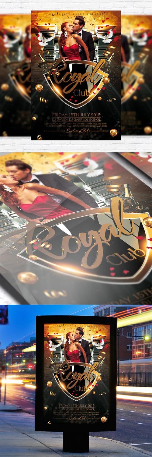 Flyer Template - Royal Club Party + Facebook Cover