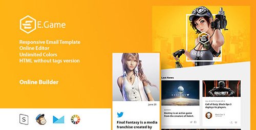 ThemeForest - E.Game v1.0 - Responsive Email Template + Online Editor
