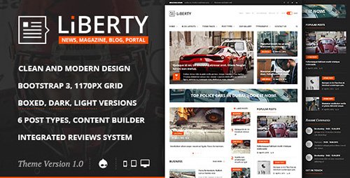 ThemeForest - Liberty News v1.0 - Magazine, Blog Drupal Theme