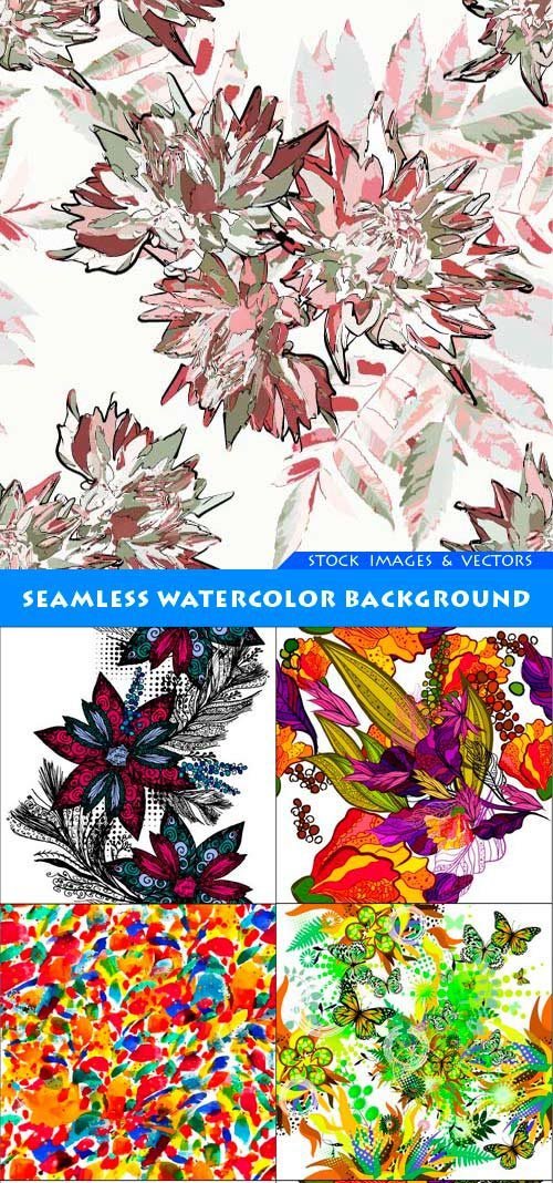 Seamless watercolor background 10X EPS