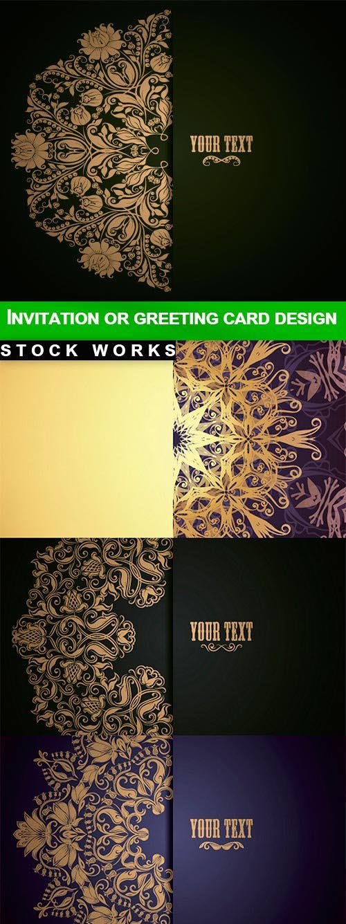 Invitation or greeting card design - 14 EPS