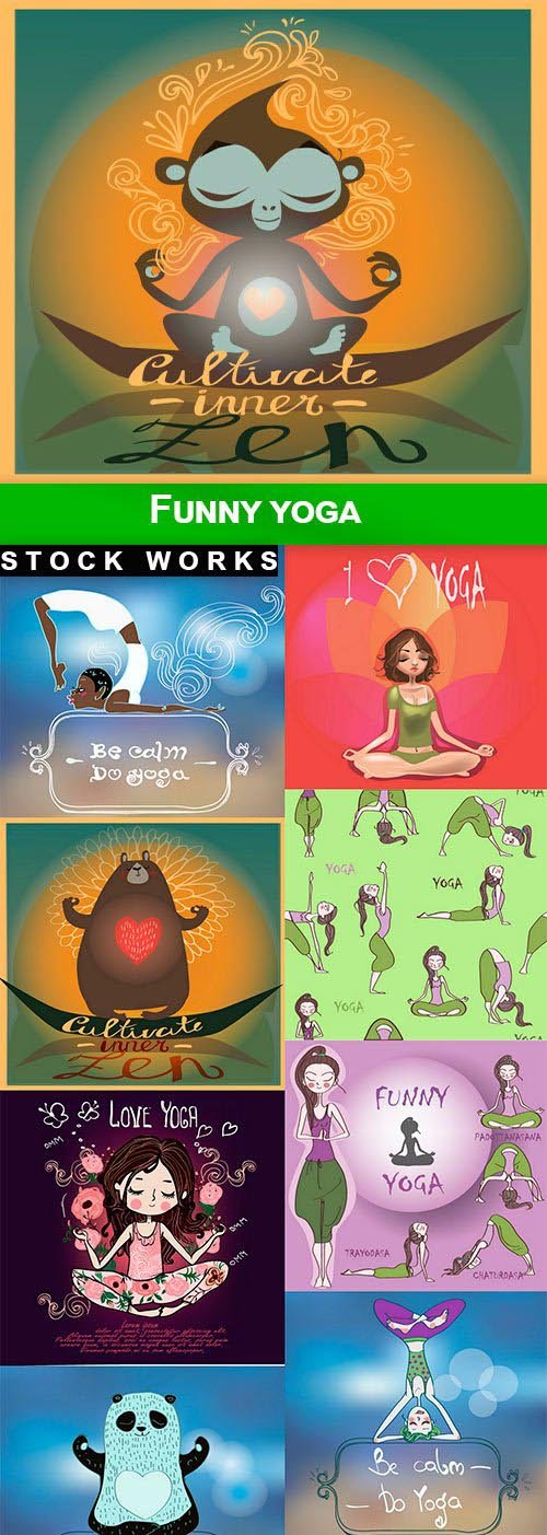 Funny yoga - 13 EPS
