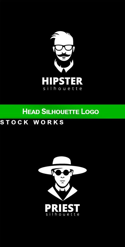 Head Silhouette Logo - 6 EPS