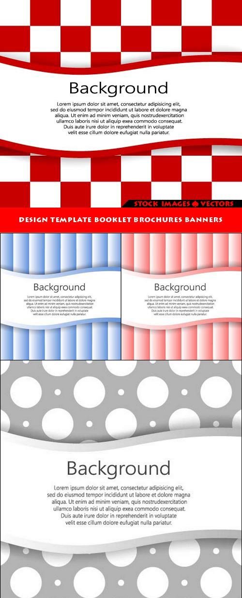 Abstract background design template booklet brochures banners 6x EPS