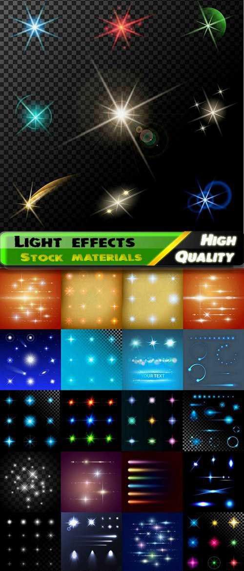 Special and glowing light effects in vector from stock - 25 Eps