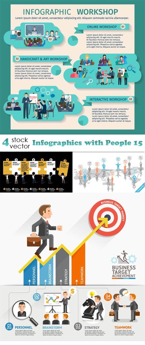 Vectors - Infographics with People 15