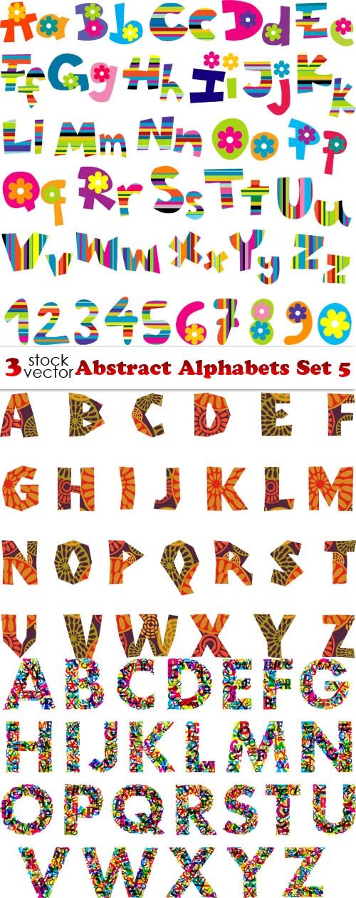 Vectors - Abstract Alphabets Set 5 