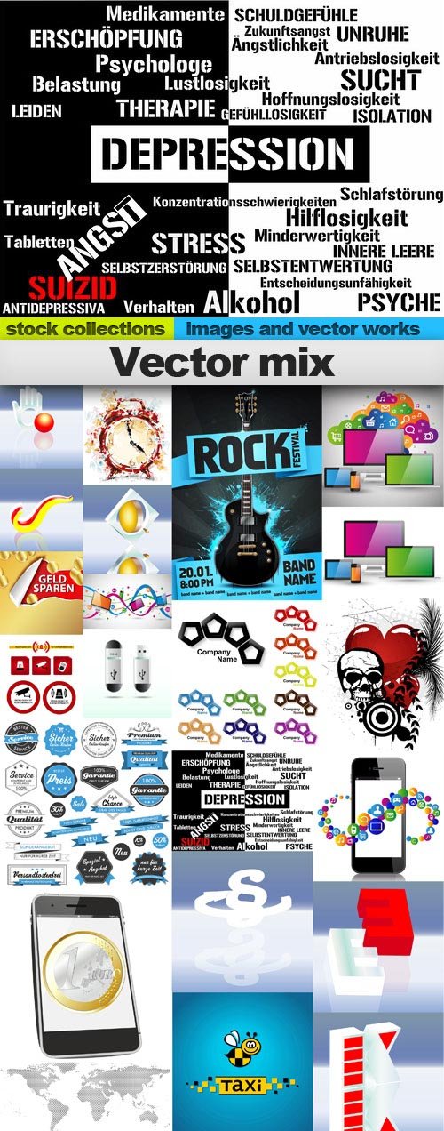 Vector mix, 25 x EPS