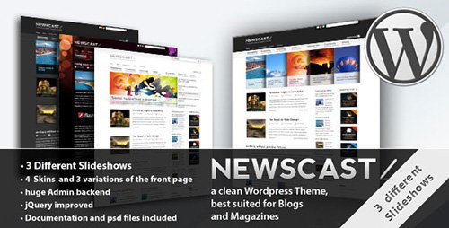 ThemeForest - Newscast 4 in 1 v2.1 - Wordpress Magazine and Blog