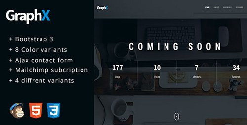 ThemeForest - GraphX v1.0 - Responsive Coming Soon Page Template