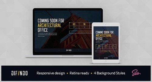 ThemeForest - Difindo v1.0 - Flat & Minimal Coming Soon Template