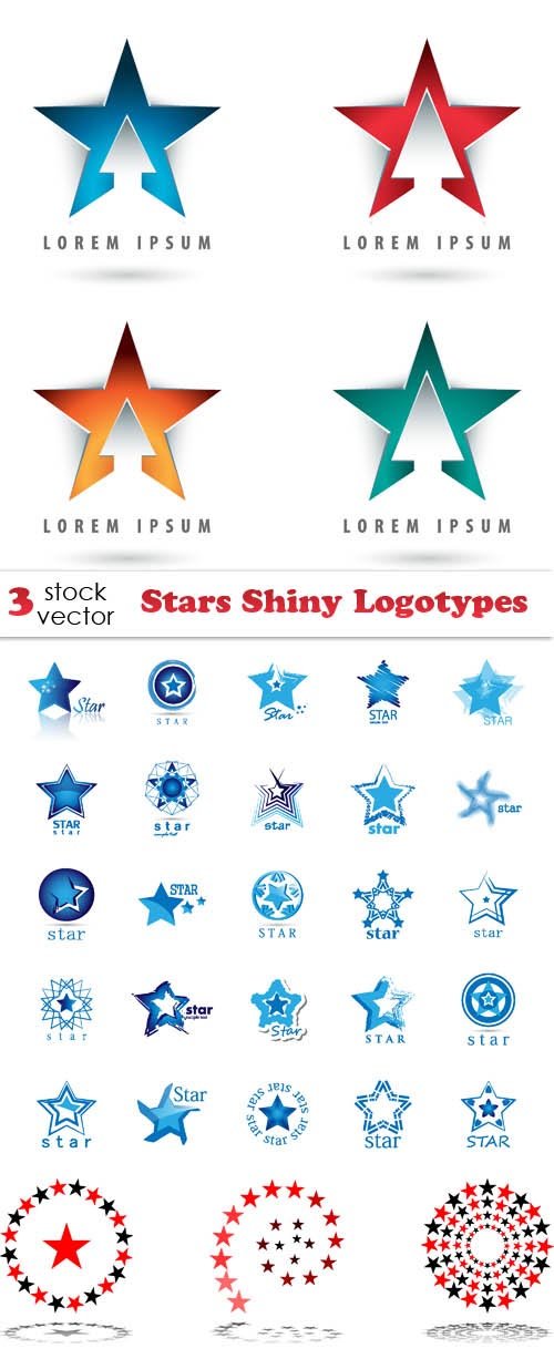 Vectors - Stars Shiny Logotypes