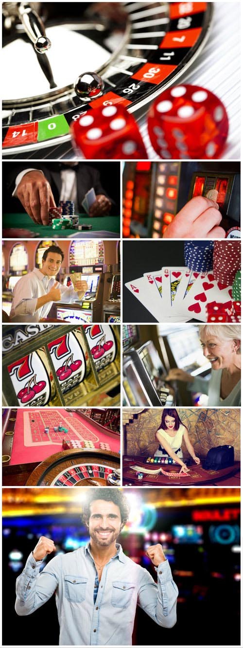 Casinos and people, gambling - Stock photo 