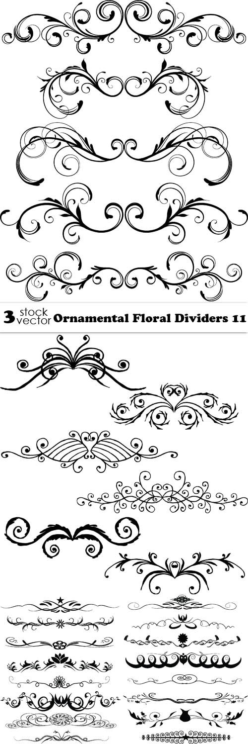 Vectors - Ornamental Floral Dividers 11