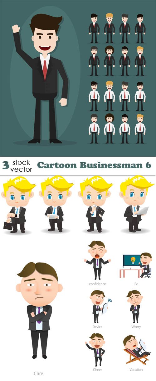 Vectors - Cartoon Businessman 6