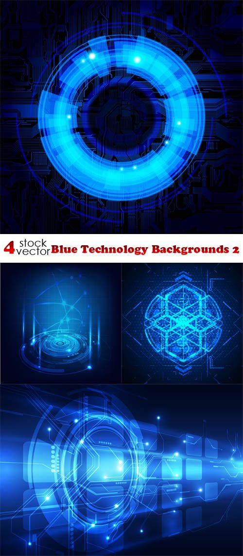 Vectors - Blue Technology Backgrounds 2