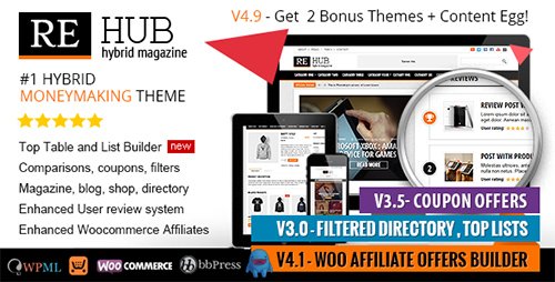 ThemeForest - REHub v4.9 - Directory, Shop, Coupon, Affiliate Theme