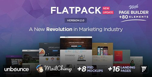 ThemeForest - FLATPACK v2.0 - Multipurpose Unbounce Pack