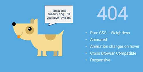 ThemeForest - Cute Pure CSS Animated Animals 404 Pages v1.0