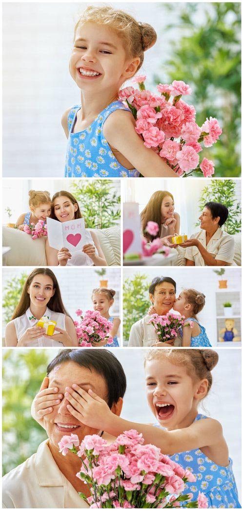Happy family, mother, daughter and grandmother - Stock photo