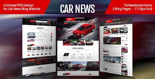 ThemeForest - Car News - PSD Template