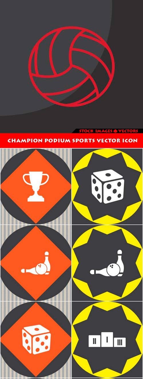 Champion podium sports vector icon 10x EPS