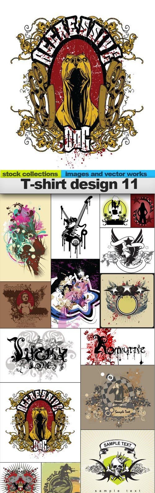 T-shirt design 11, 15 x EPS
