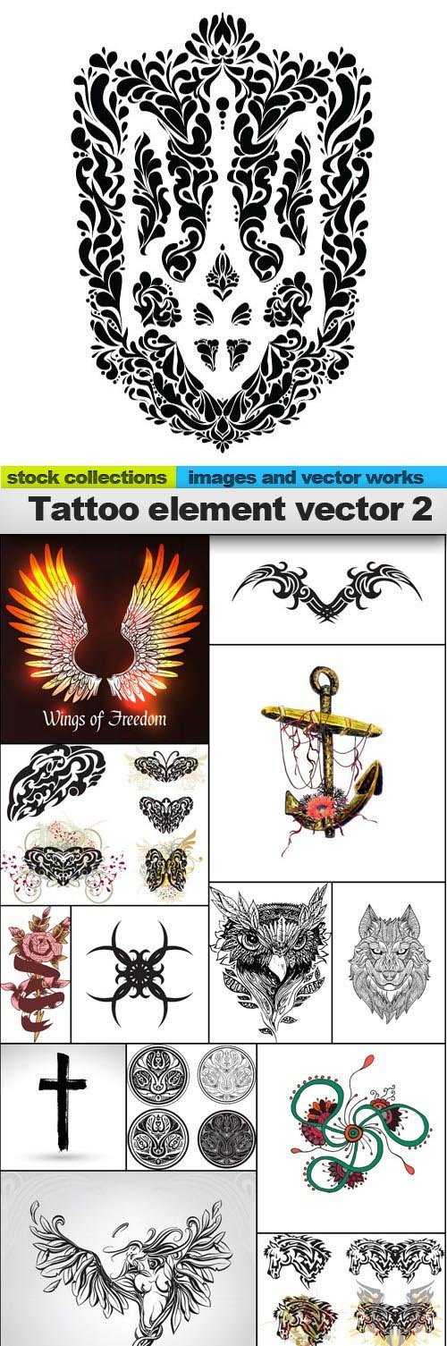 Tattoo element vector 2,  15 x EPS
