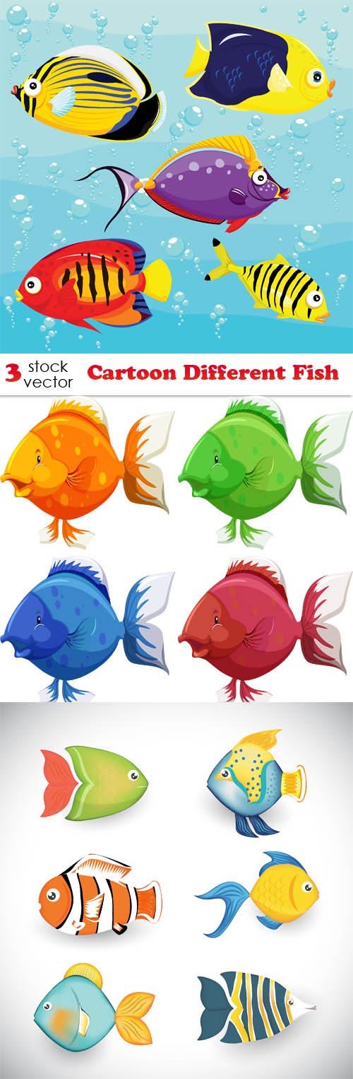 Vectors - Cartoon Different Fish
