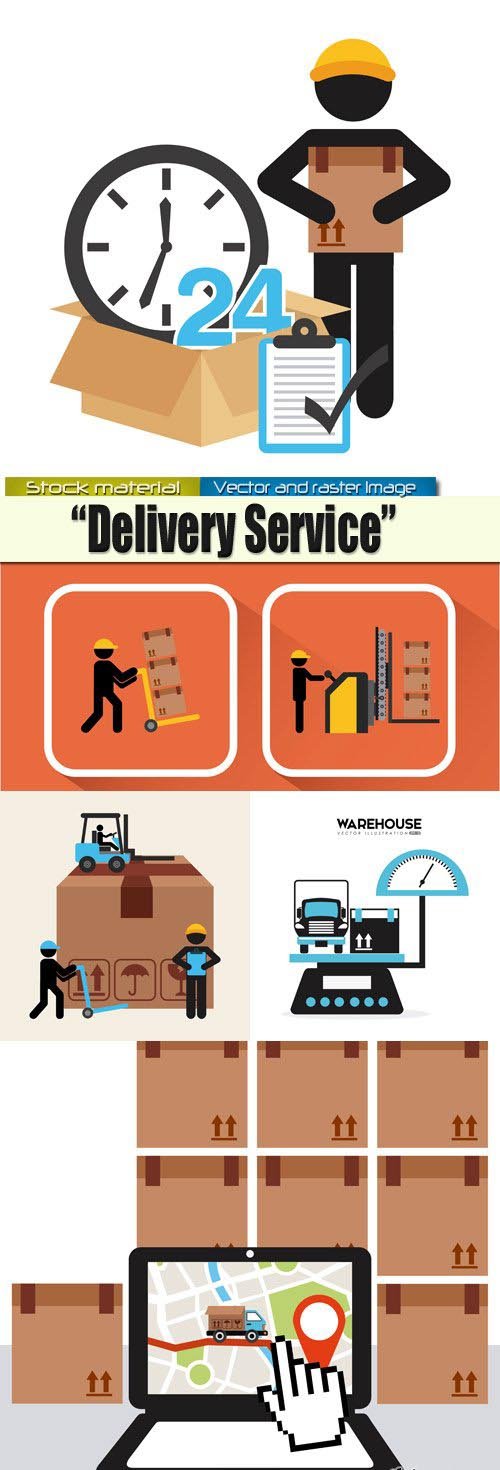 Delivery service - Infographics in Vector