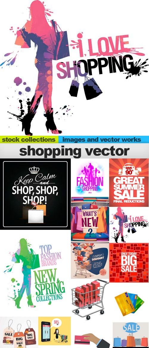 shopping vector,25 EPS