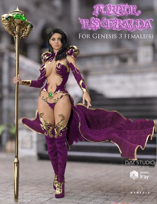 Purple Esmeralda for Genesis 3 Female(s)