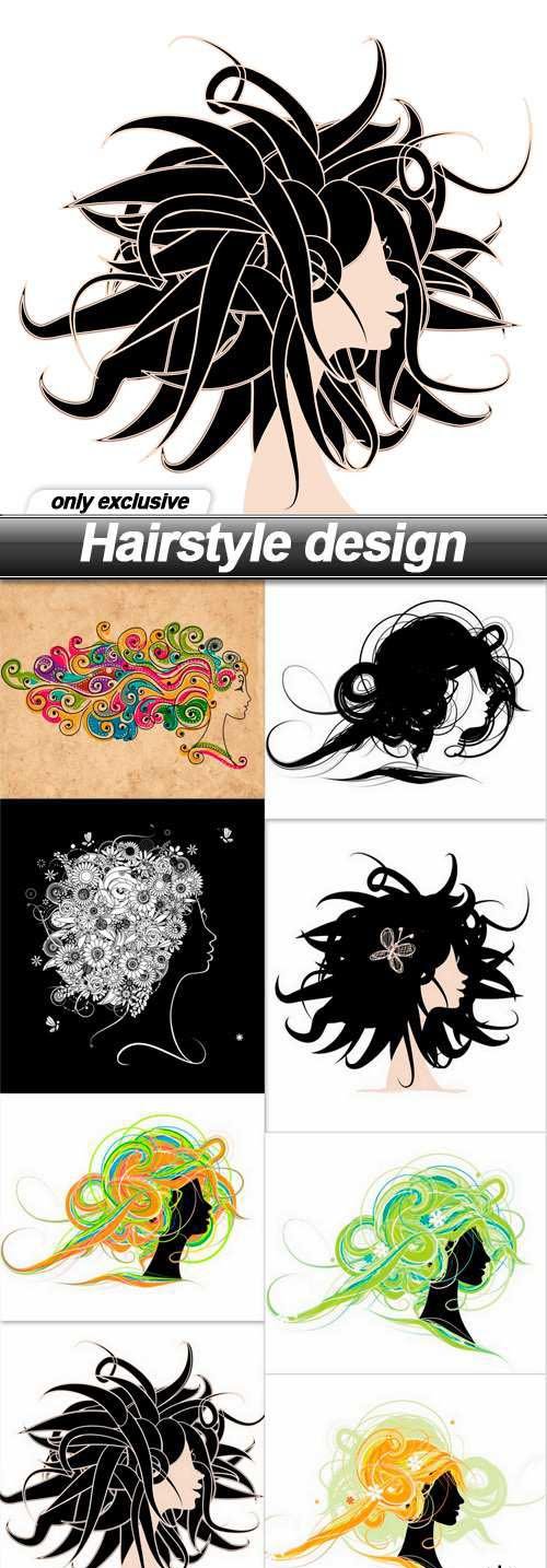 Hairstyle design - 8 EPS