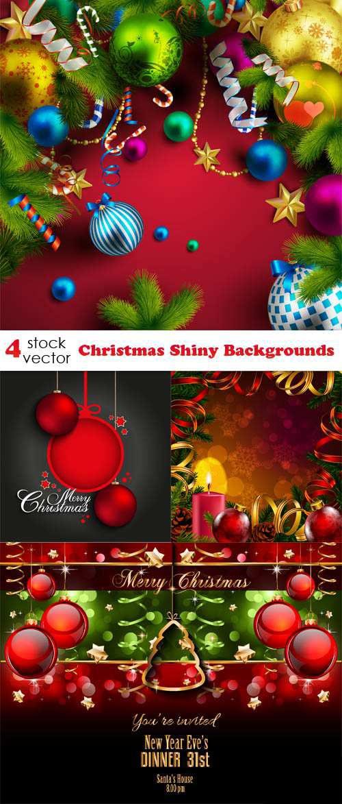 Vectors - Christmas Shiny Backgrounds