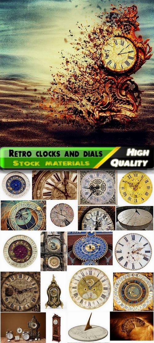 Retro and vintage clocks and dials - 25 HQ Jpg