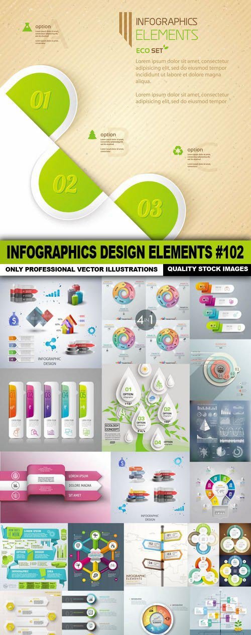 Infographics Design Elements #102 - 20 Vector