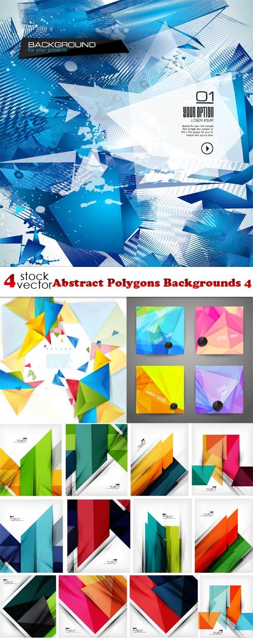 Vectors - Abstract Polygons Backgrounds 4