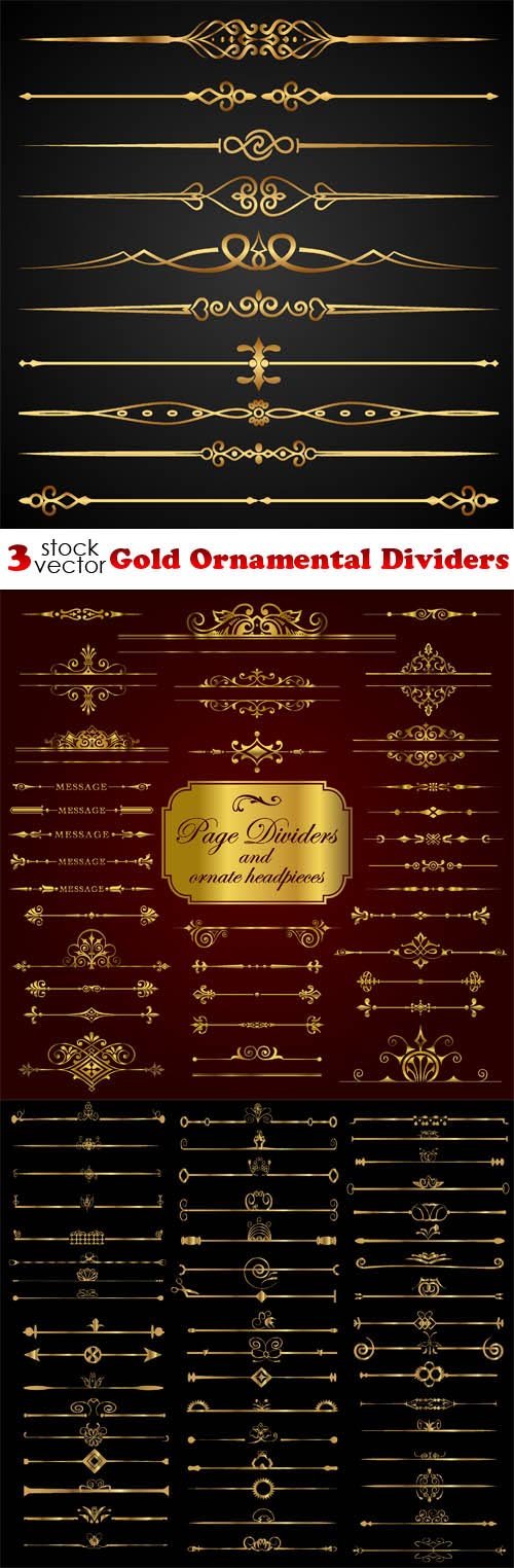 Vectors - Gold Ornamental Dividers