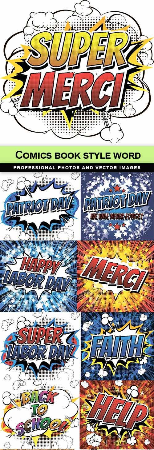 Comics book style word - 15 EPS