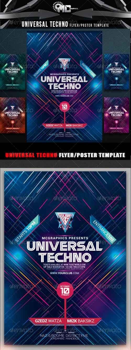Universal Techno Flyer/Poster Template